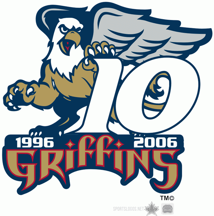 Grand Rapids Griffins 2006 07 Anniversary Logo iron on heat transfer
